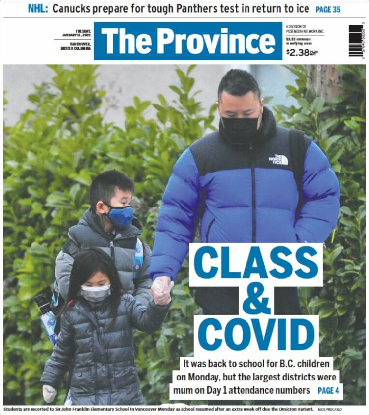 Portada de The Province (Canadá)