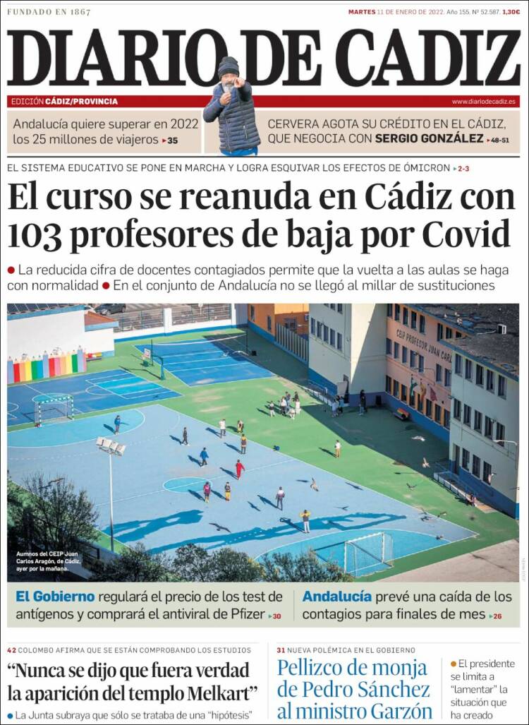 Portada de Diario de Cádiz (Espa&ntilde;a)