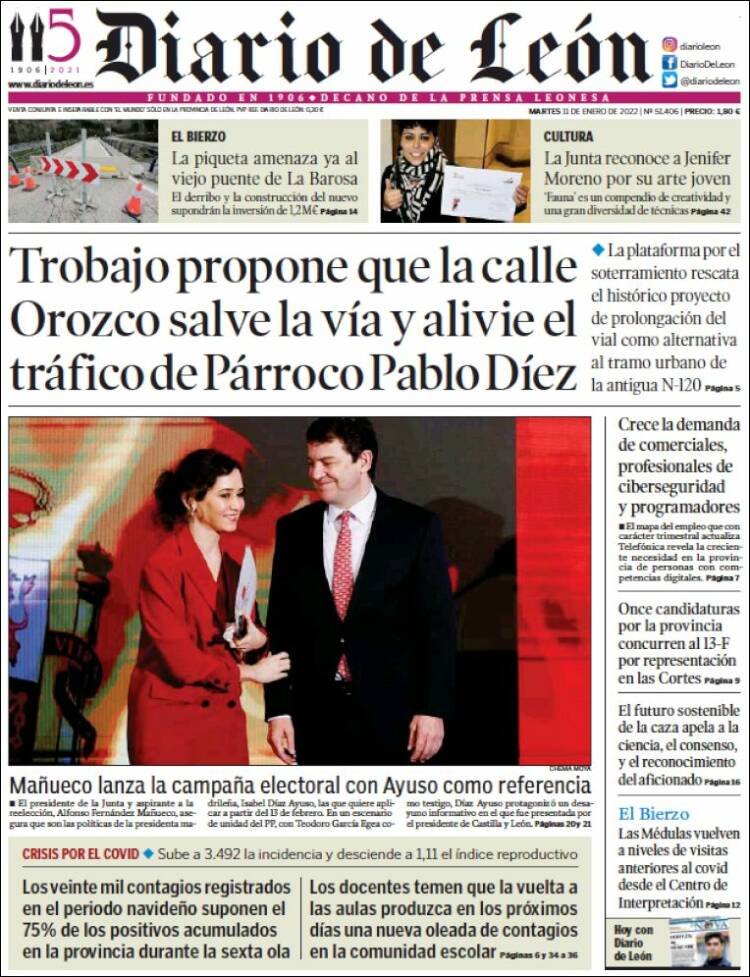 Portada de Diario de León (Espa&ntilde;a)
