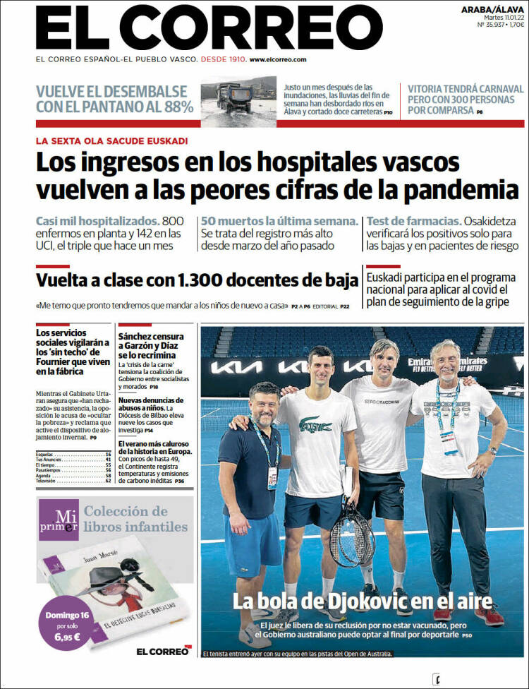Portada de El Correo - Álava (Espa&ntilde;a)