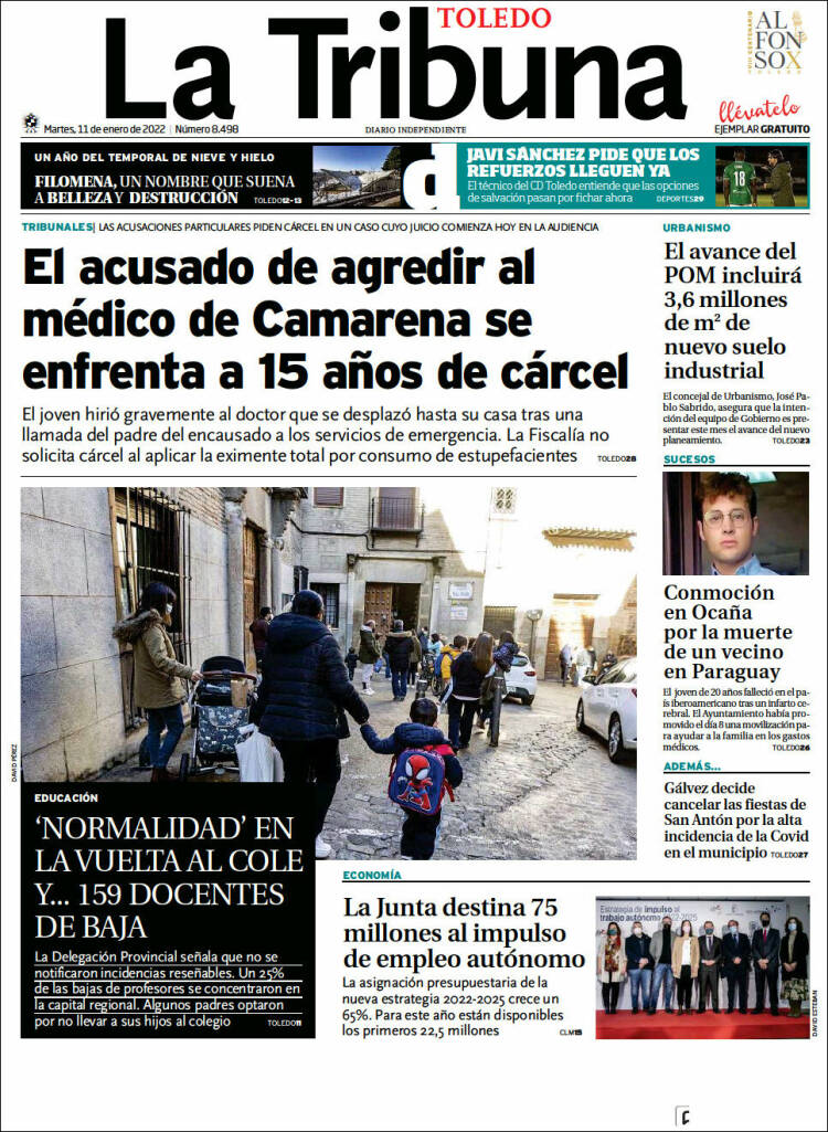 Portada de La Tribuna de Toledo (Espa&ntilde;a)