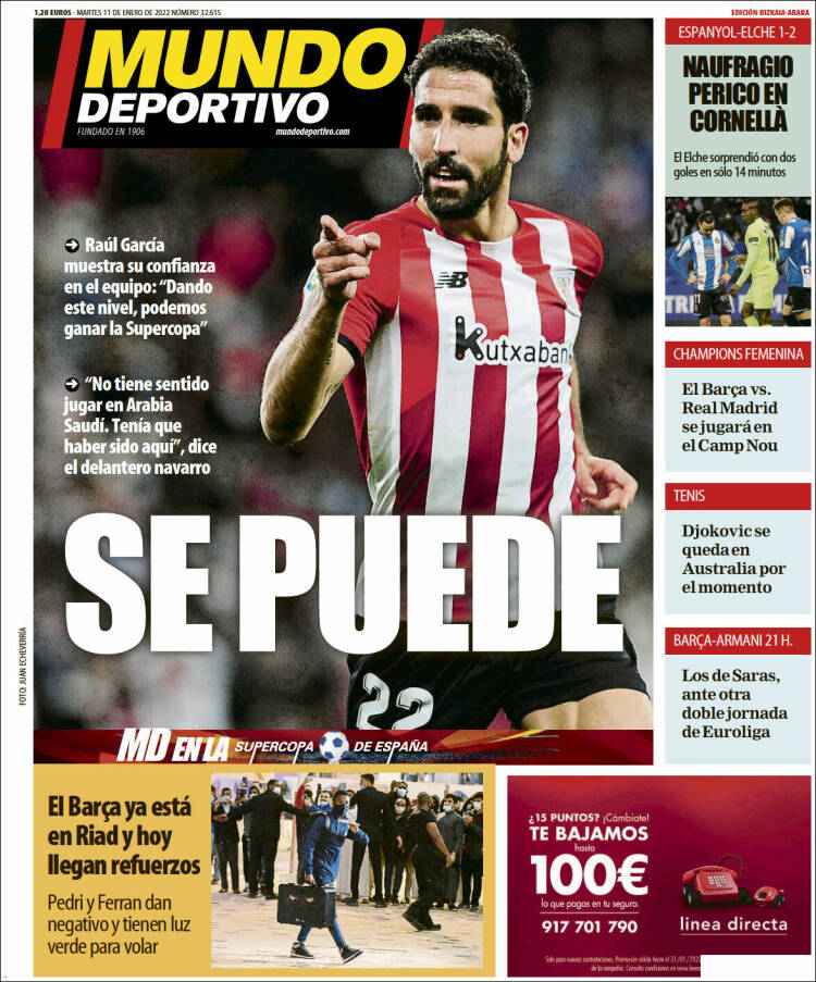 Portada de Mundo Deportivo Bizkaia (Espa&ntilde;a)