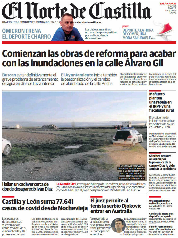 Portada de Norte de Castilla - Salamanca (Espa&ntilde;a)