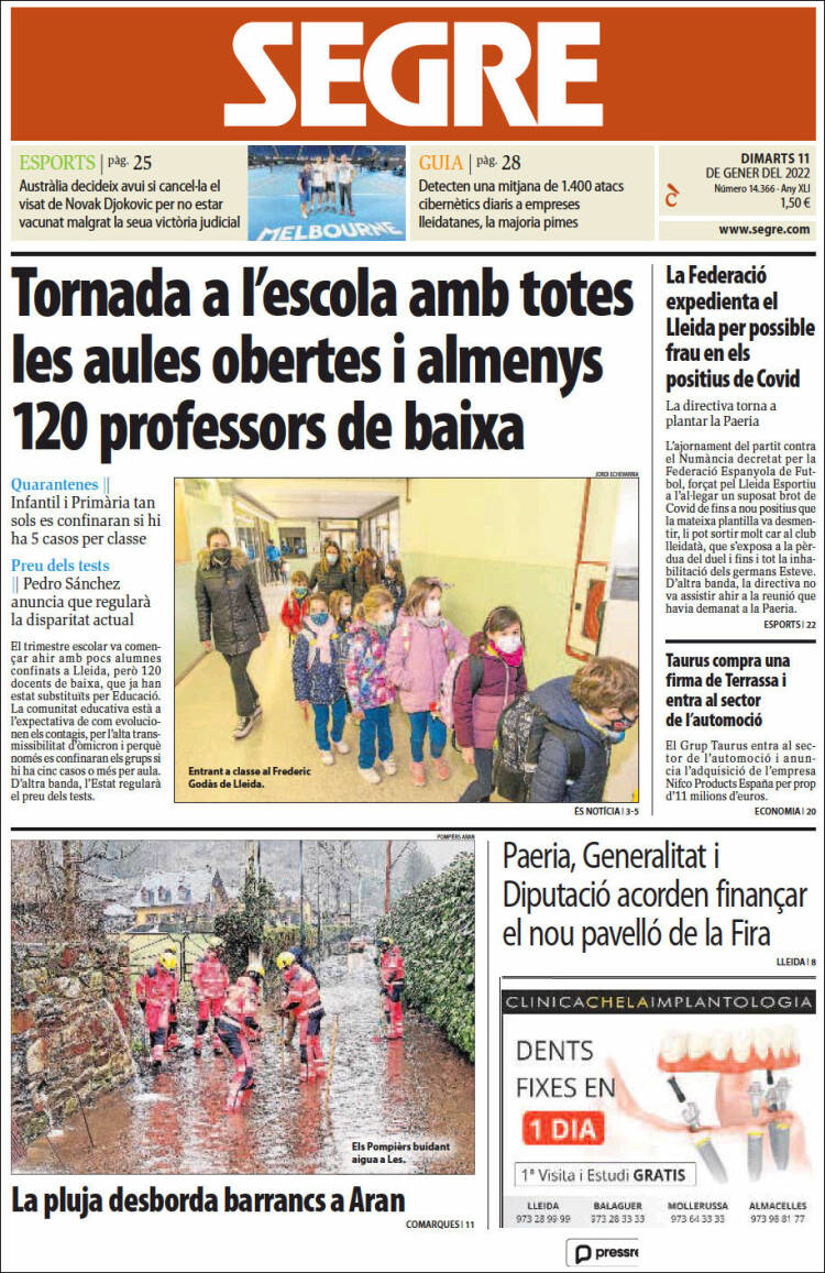 Portada de Segre (Espa&ntilde;a)