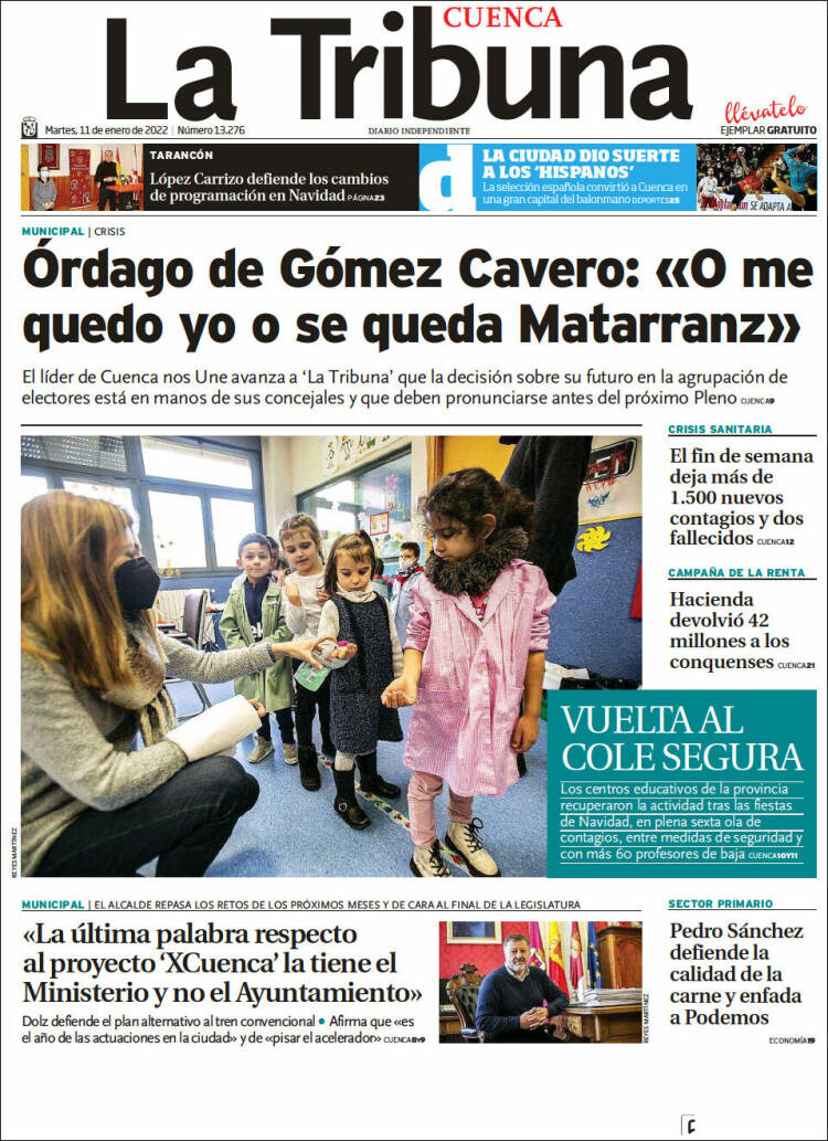 Portada de La Tribuna de Cuenca (Espa&ntilde;a)