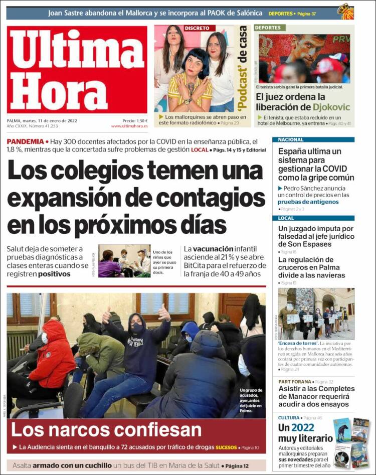 Portada de Última Hora (Espa&ntilde;a)