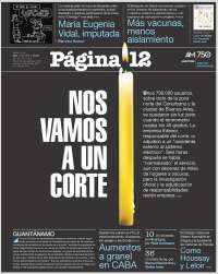 Portada de Página/12 (Argentina)