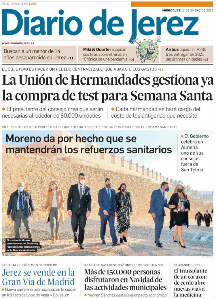 Portada de Diario de Jerez (Espa&ntilde;a)