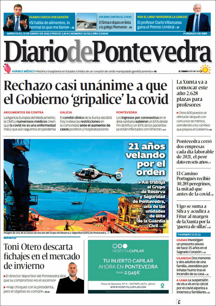 Portada de Diario de Pontevedra (Espa&ntilde;a)