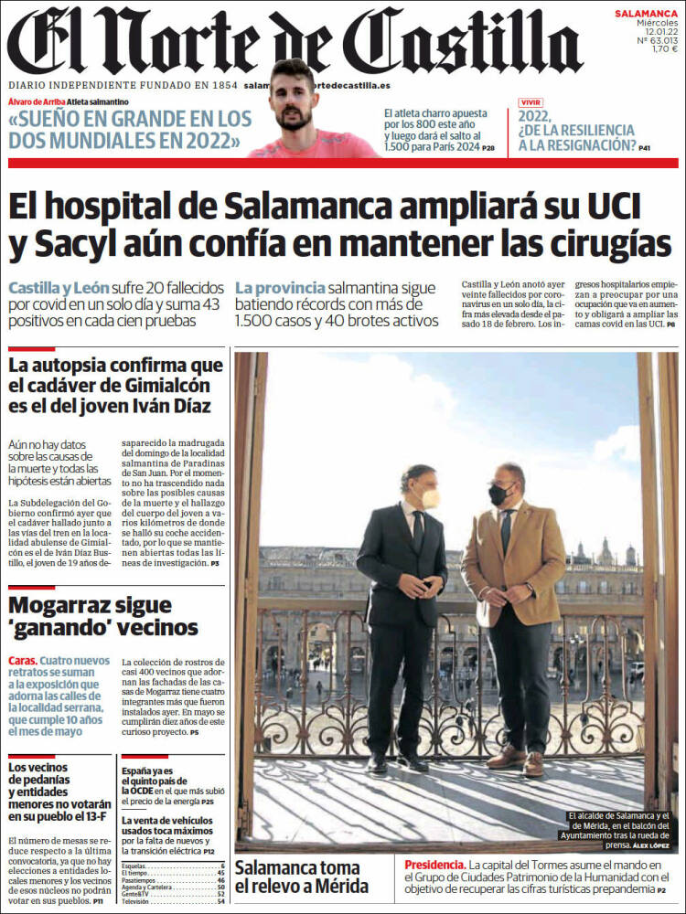 Portada de Norte de Castilla - Salamanca (Espa&ntilde;a)