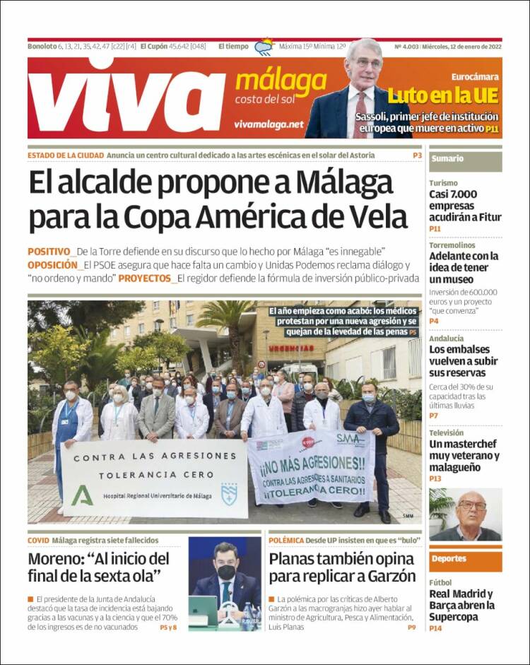 Portada de Viva Málaga (España)