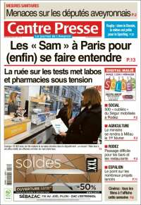Portada de Centre Presse (Francia)