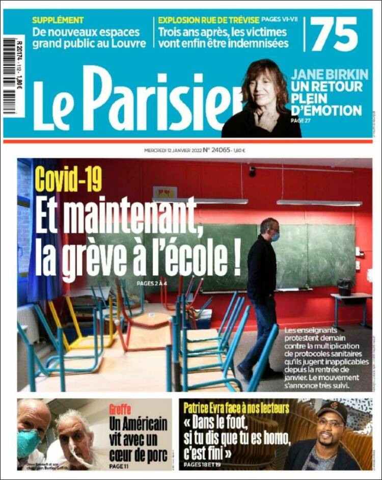 Portada de Le Parisien (Francia)
