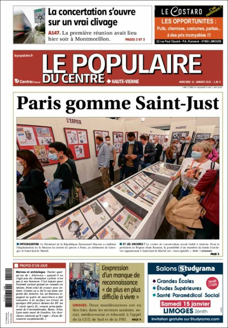 Portada de Le Populaire du Centre (Francia)