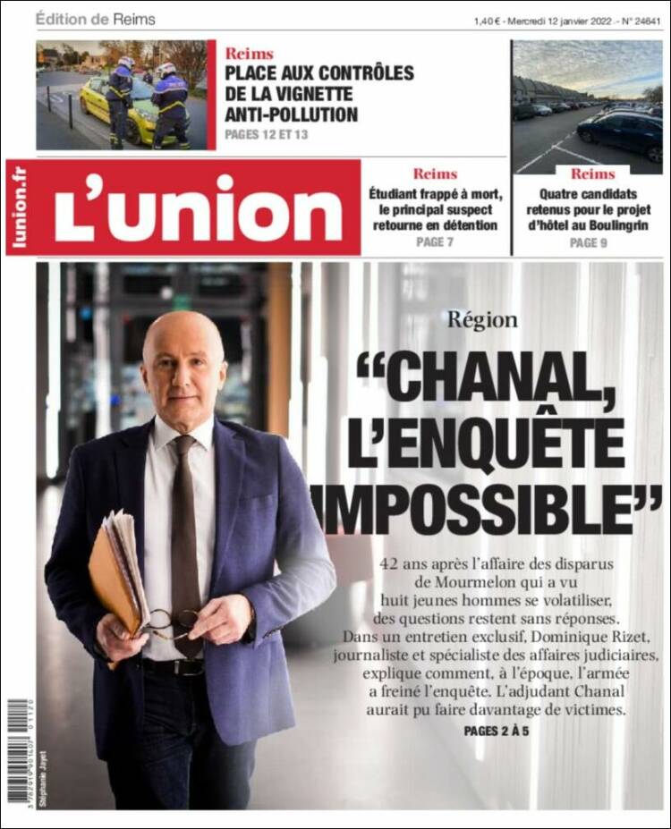 Portada de L'Union (Francia)