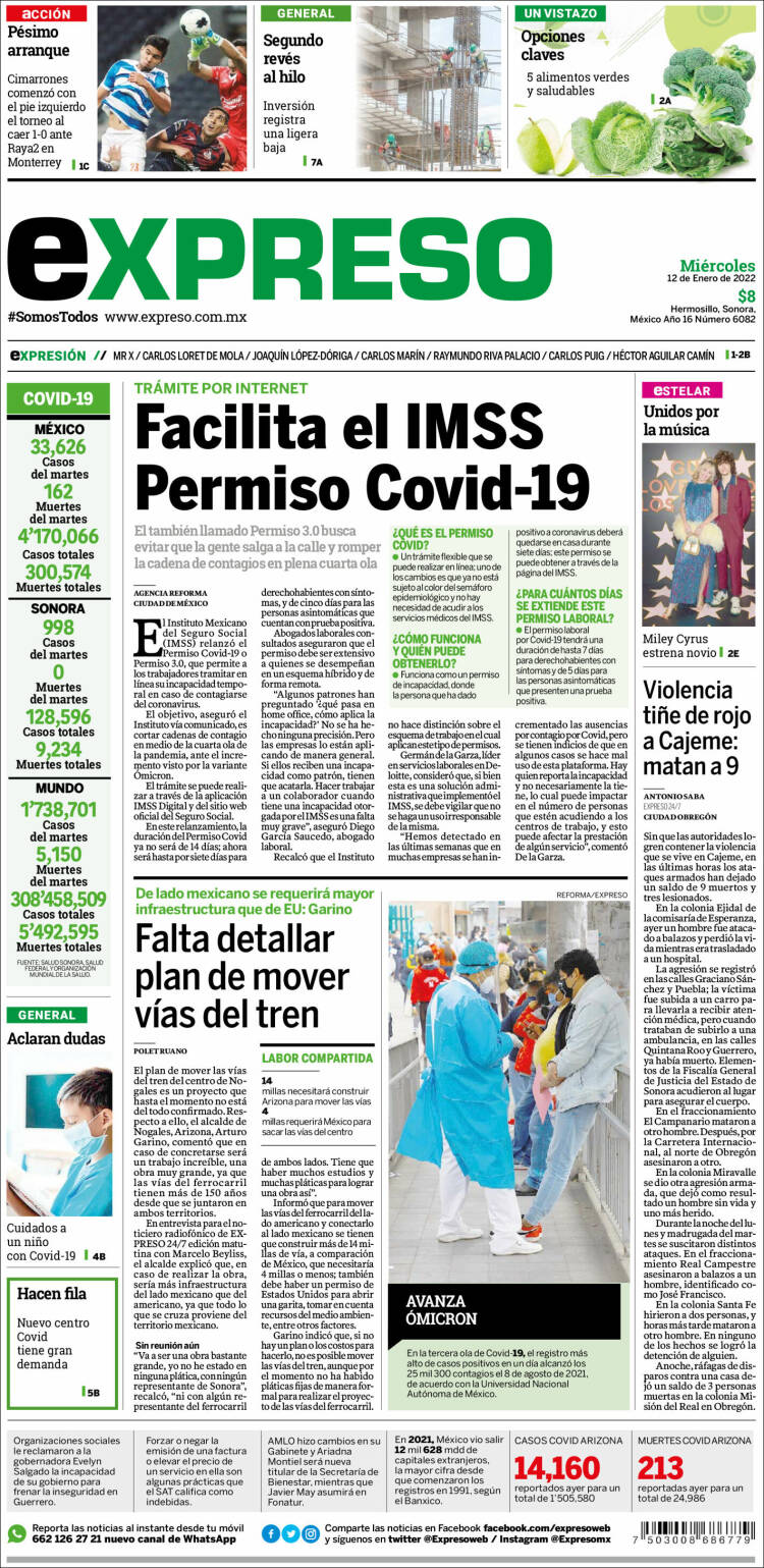 Portada de Expreso (México)