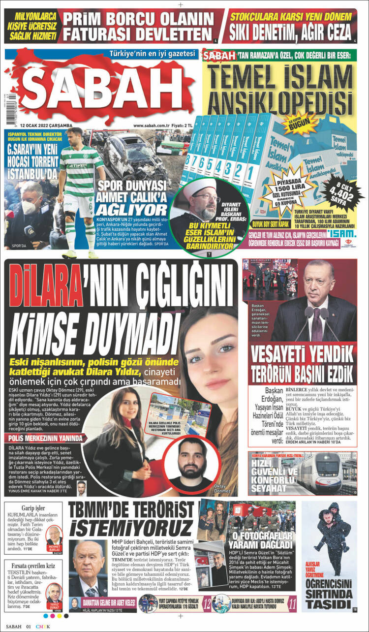 Portada de Sabah (Turqu&iacute;a)