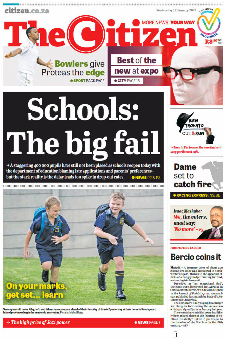 Portada de The Citizen (Sud&aacute;frica)