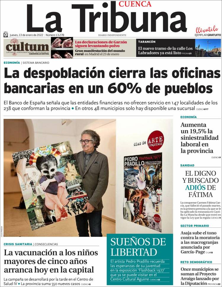 Portada de La Tribuna de Cuenca (España)