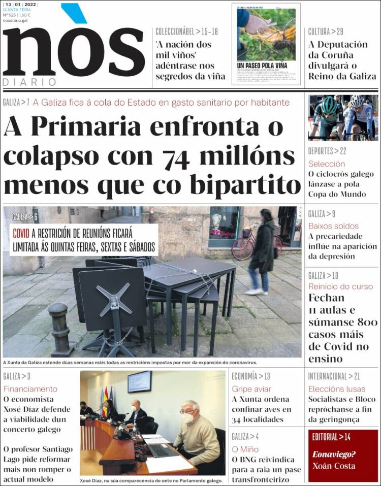 Portada de Nòs Diario (España)