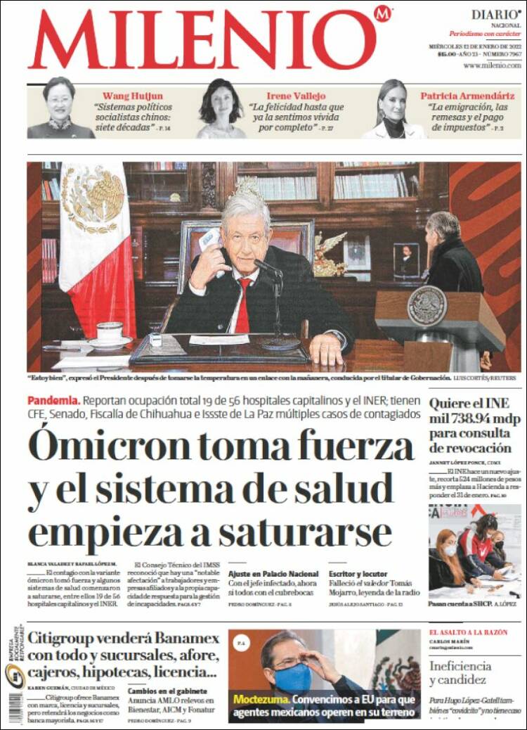 Portada de Milenio (M&eacute;xico)