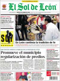 Portada de El Sol de León (M&eacute;xico)