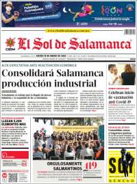 Portada de El Sol de Salamanca (M&eacute;xico)
