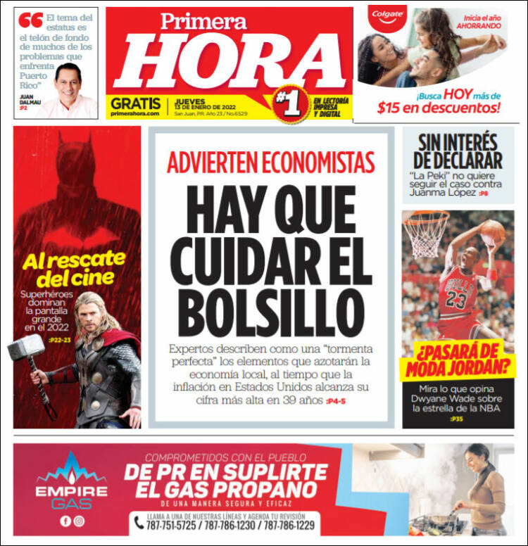 Portada de Primera Hora (Puerto Rico)