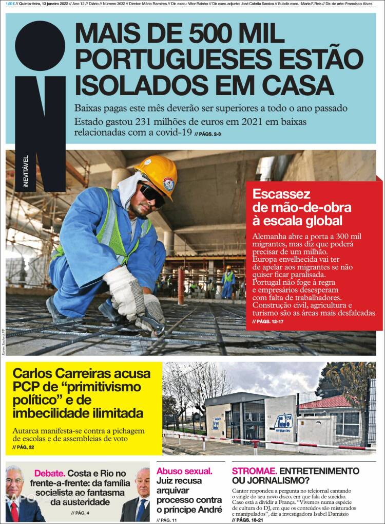 Portada de I - informação (Portugal)