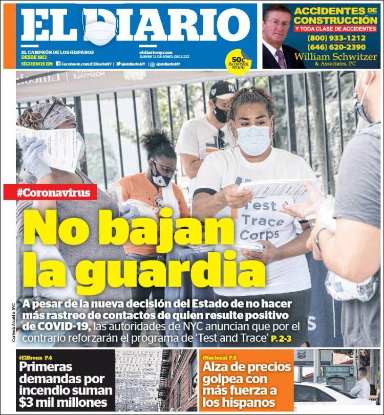 Portada de El Diario NY (USA)