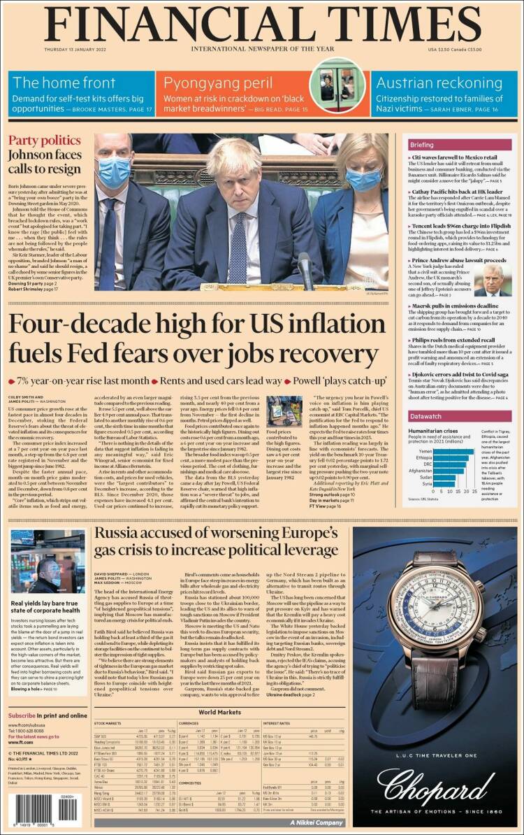 Portada de Financial Times - USA (USA)