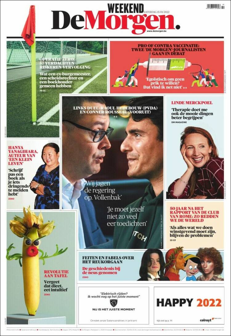 Portada de De Morgen (B&eacute;lgica)