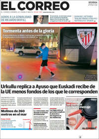 Portada de El Correo - Guipuzcoa (Spain)