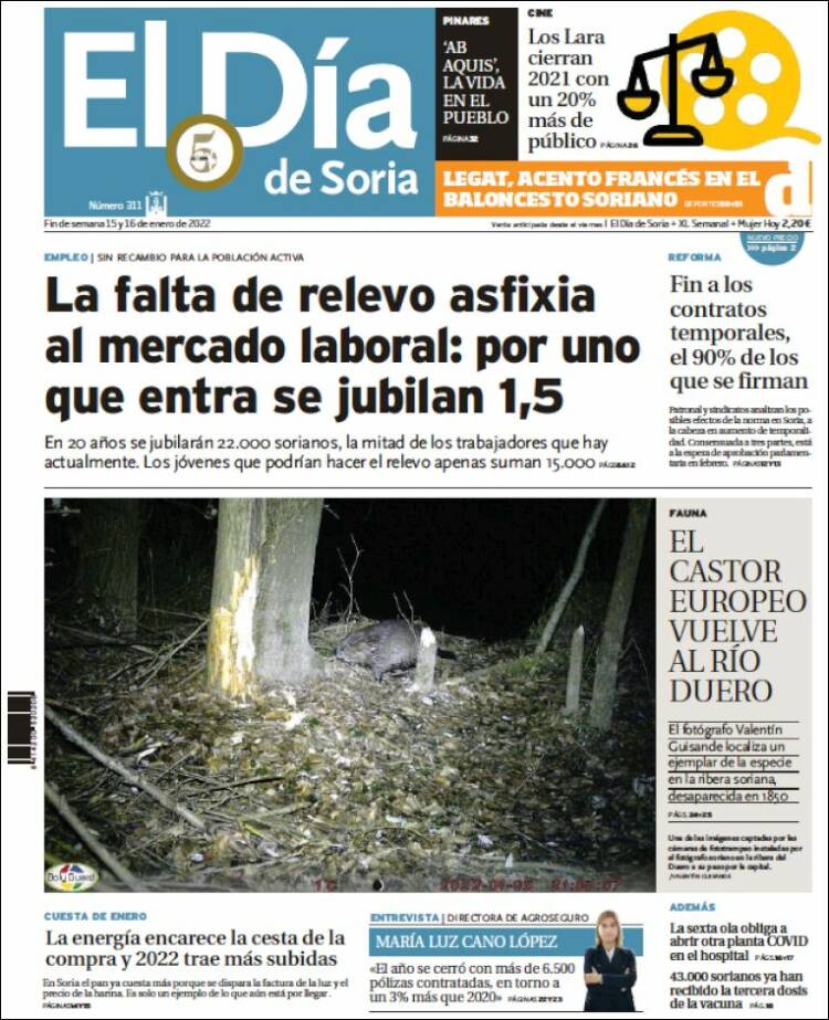 Portada de El Día de Soria (España)