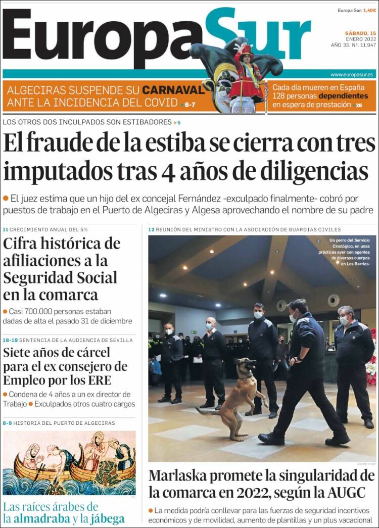 Portada de Europa Sur (España)