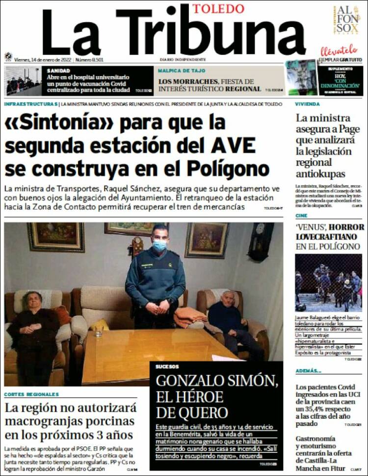Portada de La Tribuna de Toledo (España)