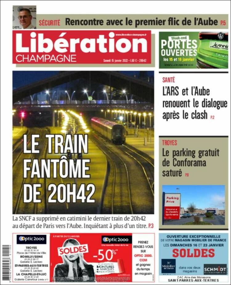 Portada de Libération Champagne (Francia)