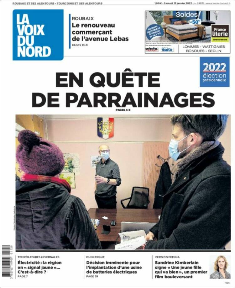 Portada de La Voix du Nord (France)