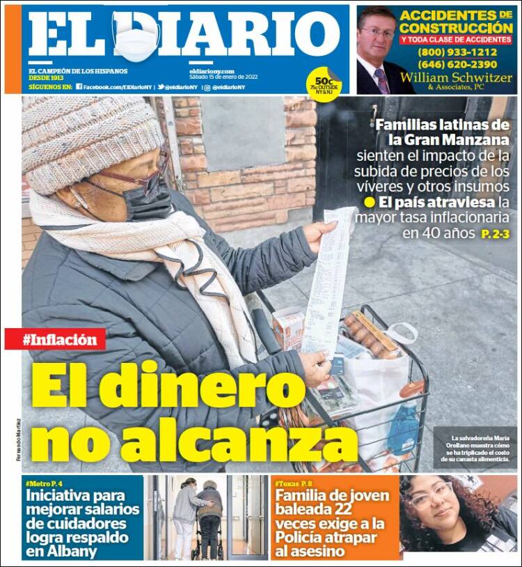 Portada de El Diario NY (États-Unis)