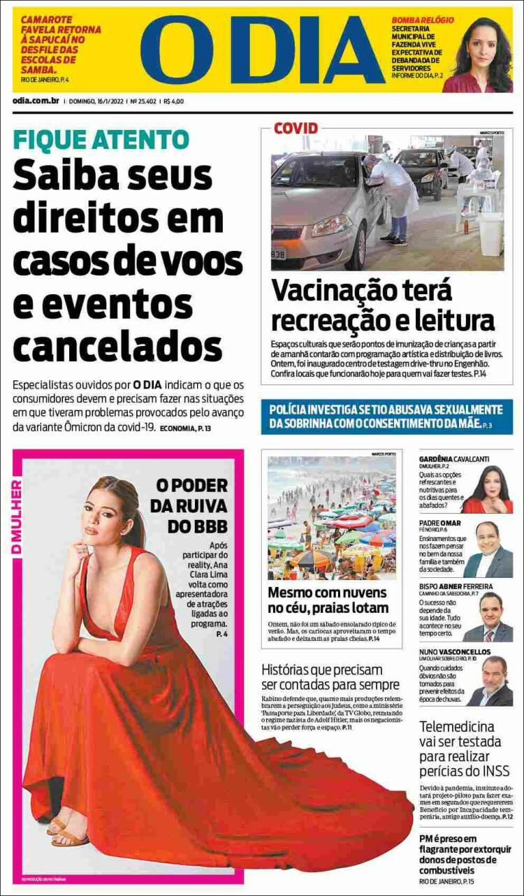Portada de O Dia (Brasil)
