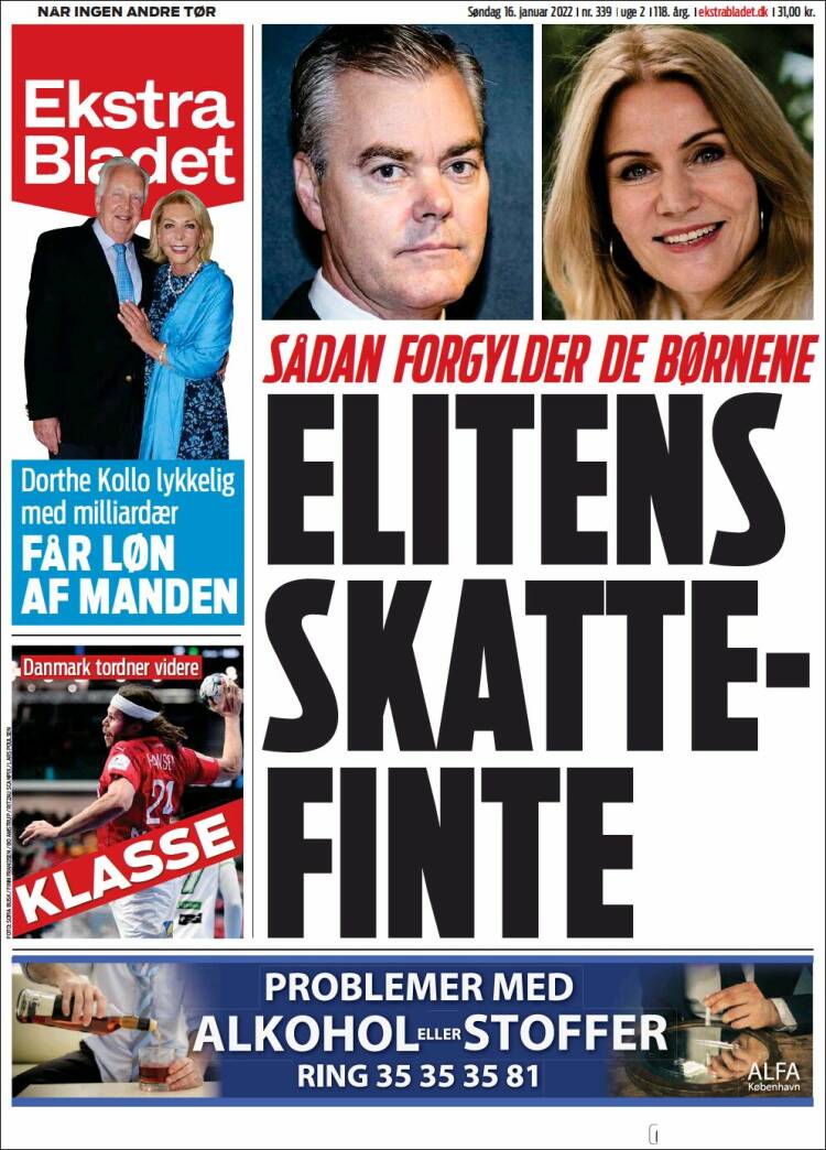 Portada de Ekstra Bladet (Dinamarca)