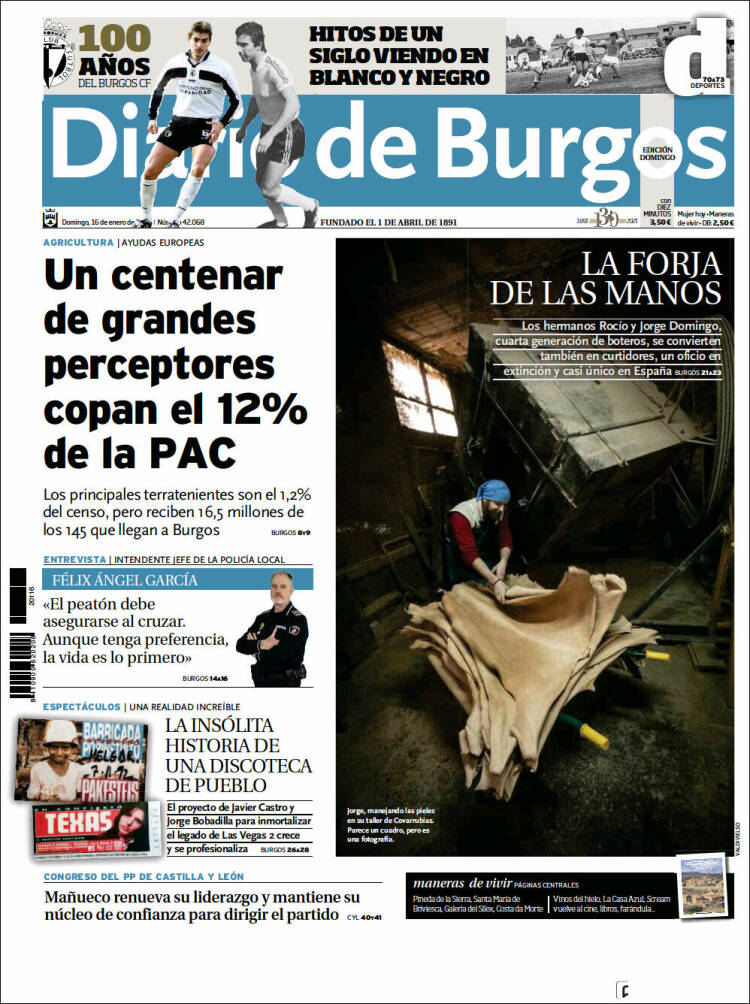 Portada de Diario de Burgos (Espa&ntilde;a)