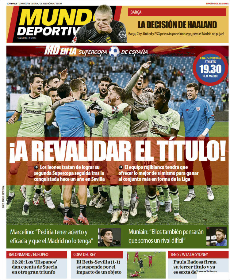 Portada de Mundo Deportivo Bizkaia (Espa&ntilde;a)