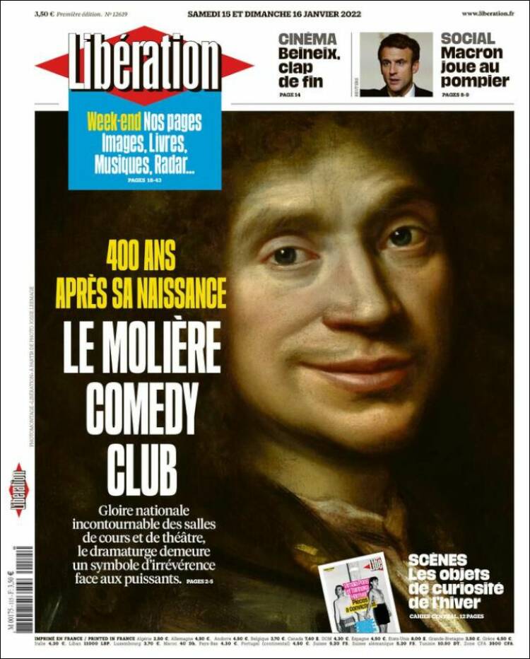 Portada de Libération (Francia)