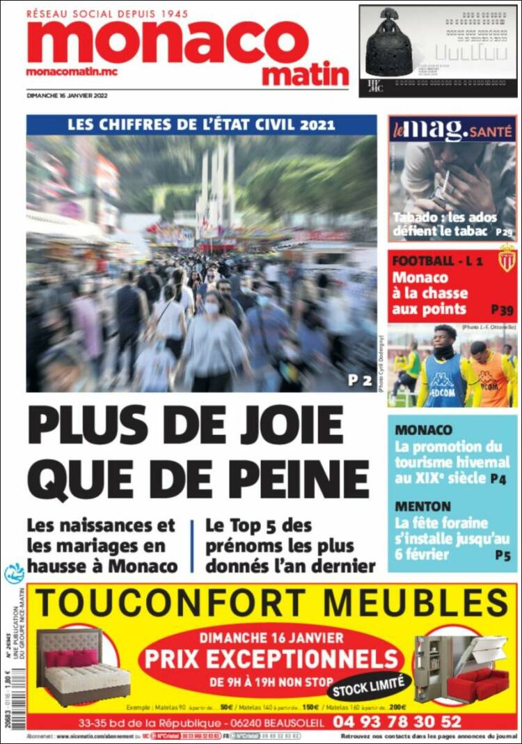 Portada de Nice-Matin (France)
