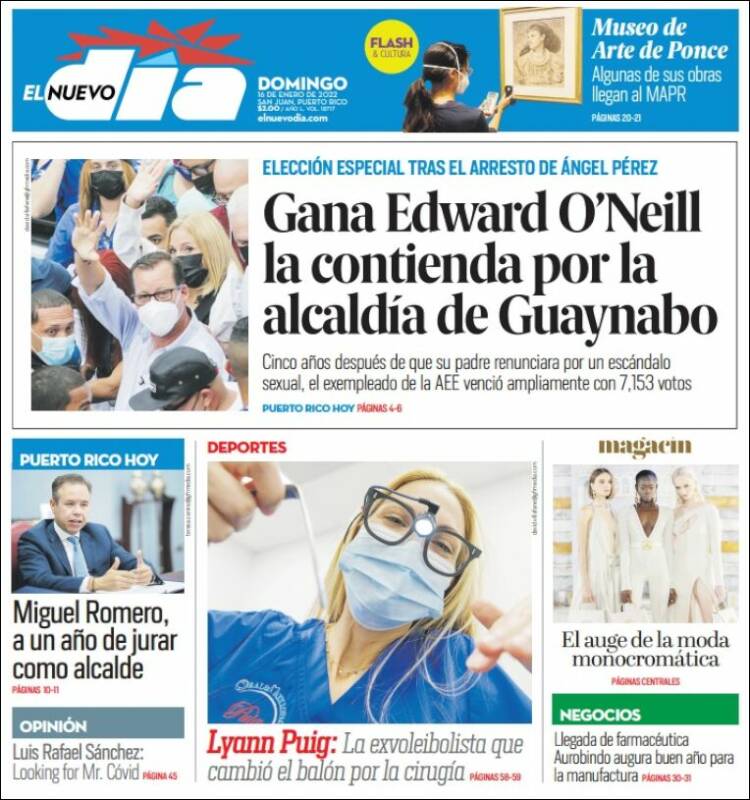 Portada de El Nuevo Día (Puerto Rico)