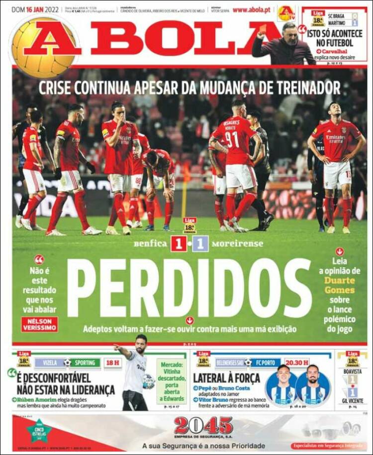 Portada de A Bola (Portugal)