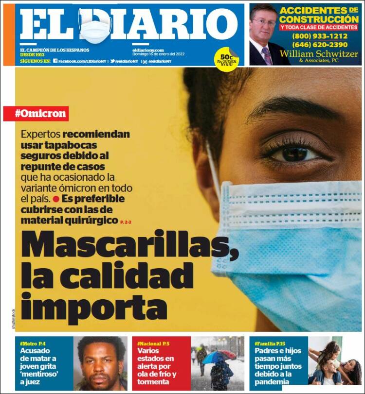 Portada de El Diario NY (USA)