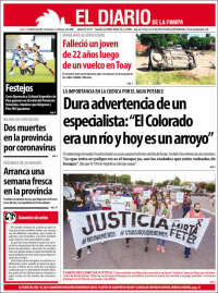 Portada de Diario de La Pampa (Argentina)