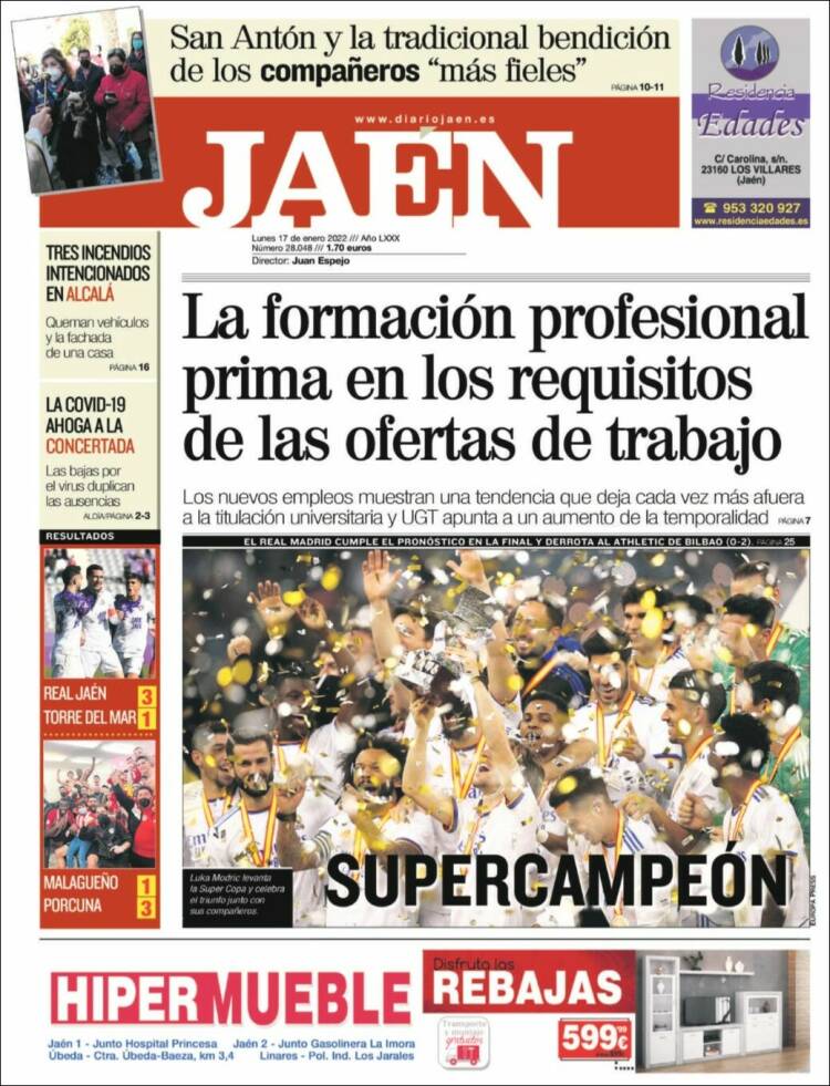 Portada de Diario Jaén (España)